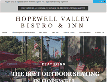 Tablet Screenshot of hopewellvalleybistro.com